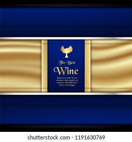 Luxury packaging template in modern style for wine cover, beer box, invitation. Vector illustration in premium concept. EPS 10.