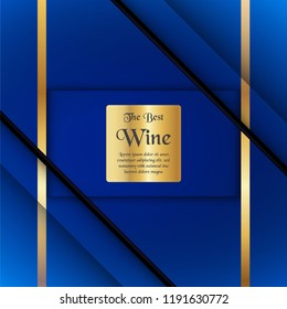 Luxury packaging template in modern style for wine cover, beer box, invitation. Vector illustration in premium concept. EPS 10.