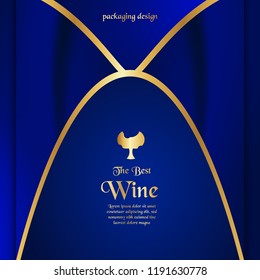 Luxury packaging template in modern style for wine cover, beer box, invitation. Vector illustration in premium concept. EPS 10.
