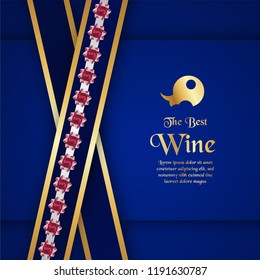 Luxury packaging template in modern style for wine cover, beer box, invitation. Vector illustration in premium concept. EPS 10.