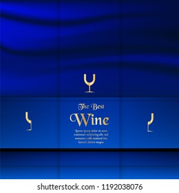 Luxury packaging template in modern style for wine cover, beer box, invitation. Vector illustration in premium concept. EPS 10.