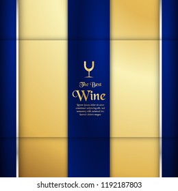 Luxury packaging template in modern style for wine cover, beer box, invitation. Vector illustration in premium concept. EPS 10.