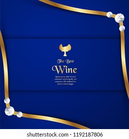 Luxury packaging template in modern style for wine cover, beer box, invitation. Vector illustration in premium concept. EPS 10.