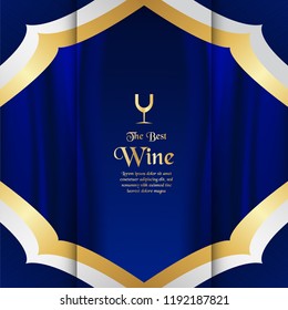 Luxury packaging template in modern style for wine cover, beer box, invitation. Vector illustration in premium concept. EPS 10.