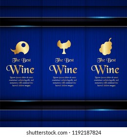 Luxury packaging template in modern style for wine cover, beer box, invitation. Vector illustration in premium concept. EPS 10.