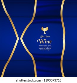 Luxury packaging template in modern style for wine cover, beer box, invitation. Vector illustration in premium concept. EPS 10.