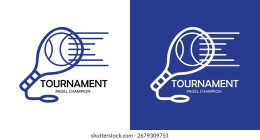 Vector de lujo con el logo del deporte del pádel para una identidad de marca premium