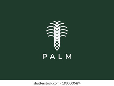 Luxury Palm Logo Template Vector
