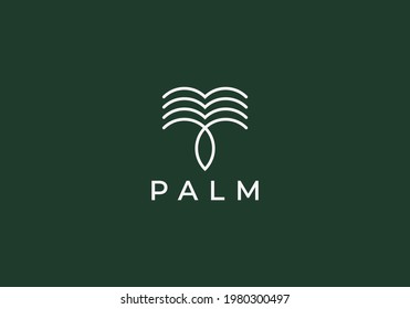 Luxury Palm Logo Template Vector
