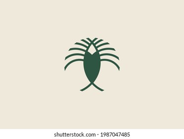 Luxury Palm Logo Template Vector
