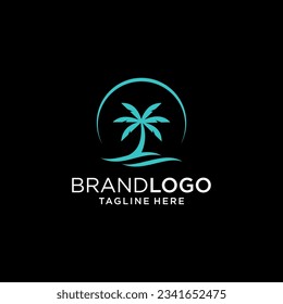 Luxury Palm Logo Template Vector