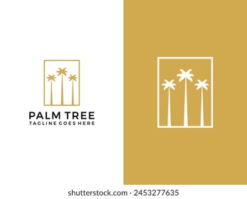 Luxury palm tree for business and company logo vector template