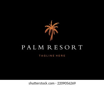 Luxury palm tree logo company