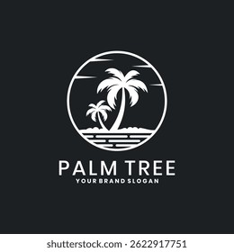 Luxury palm tree logo design