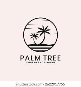 Luxury palm tree logo design