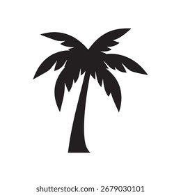 Silhueta de palmeira de luxo representando clube de praia premium e escapadela tropical