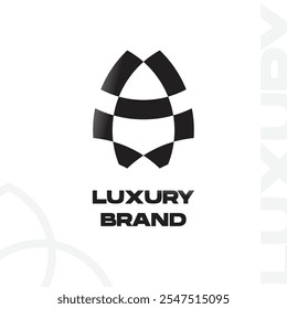 Luxury panda logo template or Minimalist panda logo vector design