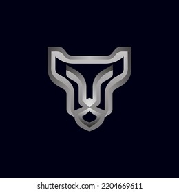 Luxury panther head logo illustration design for your company or business