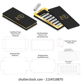 luxury paper box shape forproduct package dieline