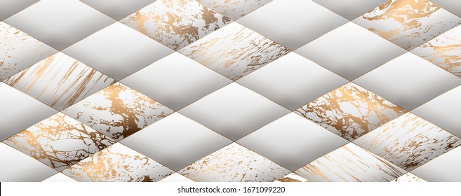 
Luxury paper cut background, Abstract decoration, golden pattern, halftone gradients, 3d Vector illustration. Black, white, blue, gold waves Cover template, geometric shapes, modern minimal banner.