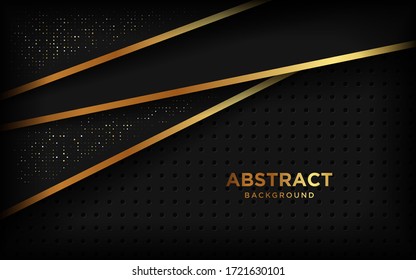 Luxury paper cut background, Abstract decoration, golden pattern, halftone gradients, elegant decoration.