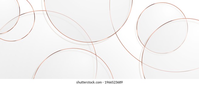 Luxury paper cut circle background, Abstract decoration, golden pattern, gradients, round frame Vector illustration. Black, white, gold waves, Cover template, geometric shapes, modern minimal banner.