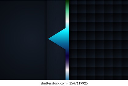 Luxury paper shapes frame background with steel colorful line element. Vector design template for modern cover, celebration banner, card corporate, business advertising