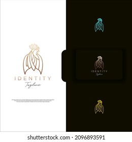 Vector de plantilla de logotipo de Luxury Parrot