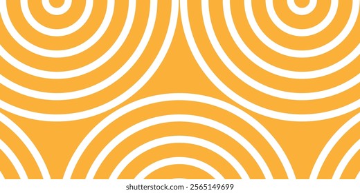 Luxury patern backround Gold Yellow Line Round Shape. Abstract caramel background. Psychedelic style retro striped Wave pattern in toffee color. EPS Vector illustration