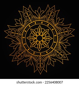 Luxury pattern in form of mandala for Henna, Mehndi, tattoo, decoration. Decorative ornament in ethnic oriental style. Coloring book page.