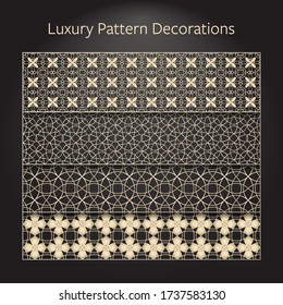 Luxury Pattern illustration gold and black background
