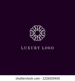 Luxury pattern logo design. editable logos vector. Jewelry icon. High end symbol. Upper class. Beauty