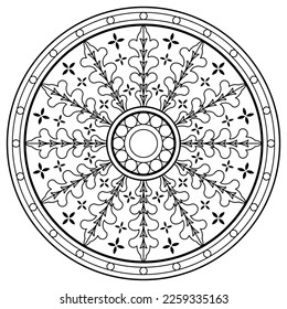 Luxus Muster mandala. Mandala-Farbseite. Farbseite für Erwachsene. Mandalas Kunsttherapie und Heilfärbung Seite. Mandala auf weißem Hintergrund.