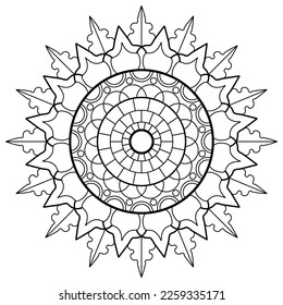 Luxury pattern mandala. Mandala coloring page. Adult Coloring Page. Mandalas art therapy and healing coloring page. Mandala  on white background.
