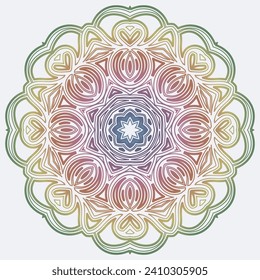 Luxury pattern on a color background. Vector mandala template. Traditional Turkish, Indian motifs. Great for fabric and textile, wallpaper, packaging or any desired idea. Vector