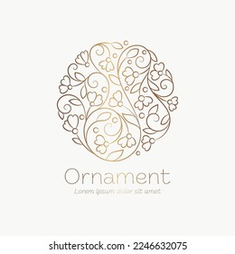 Luxury pattern on a white background. Vector mandala template. Golden design elements. Traditional Turkish, Indian motifs. Great for fabric and textile, wallpaper, packaging or any desired idea.