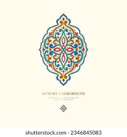 Luxury pattern on a white background. Vector mandala template. Golden design elements. Traditional Turkish, Indian motifs. Great for fabric and textile, wallpaper, packaging or any desired idea.