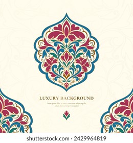 Luxury pattern on a white background. Vector mandala template. Golden design elements. Traditional Turkish, Indian motifs. Great for fabric and textile, wallpaper, packaging or any desired idea.