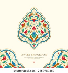 Patrón de lujo sobre un fondo blanco. Vector Plantilla mandala. Elementos de diseño dorados. Motivos tradicionales turcos e indios. Ideal para tela y textil, Fondo de pantalla, embalaje o cualquier idea deseada.