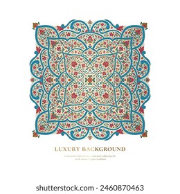 Luxury pattern on a white background. Vector mandala template. Golden design elements. Traditional Turkish, Indian motifs. Great for fabric and textile, wallpaper, packaging or any desired idea.