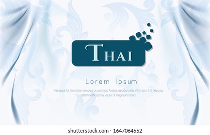 Diseño de lujo, modelo tailandés concepto tradicional Las artes de Tailandia, tapicería floral retro con efecto grunge. 
