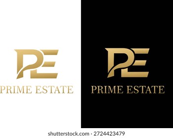 Luxury PE Monogram Logo Design for Real Estate and Premium Branding