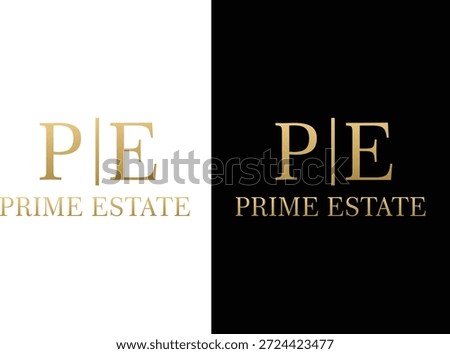 Luxury PE Monogram Logo Design for Real Estate and Premium Branding
