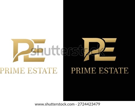 Luxury PE Monogram Logo Design for Real Estate and Premium Branding