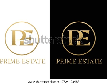 Luxury PE Monogram Logo Design for Real Estate and Premium Branding