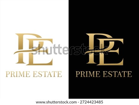 Luxury PE Monogram Logo Design for Real Estate and Premium Branding