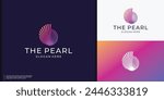 Luxury Pearl Shell Jewelry logo design template. Creative logo design inspiration can be used as symbols, brand identity.