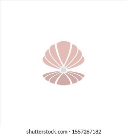 Luxury Pearl Shell Jewelry logo design template. Creative jawelry logo design inspiration.