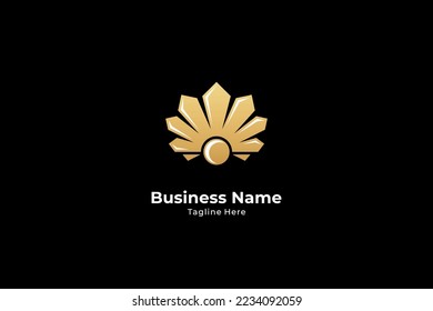 Luxury pearl shell logo suitable for jewelry company design