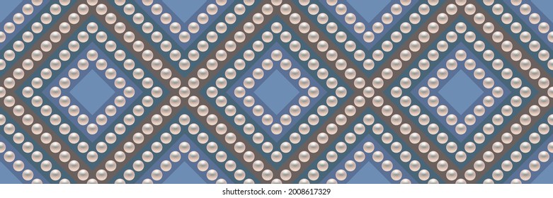 Luxury pearls background. Seamless vector illustration.